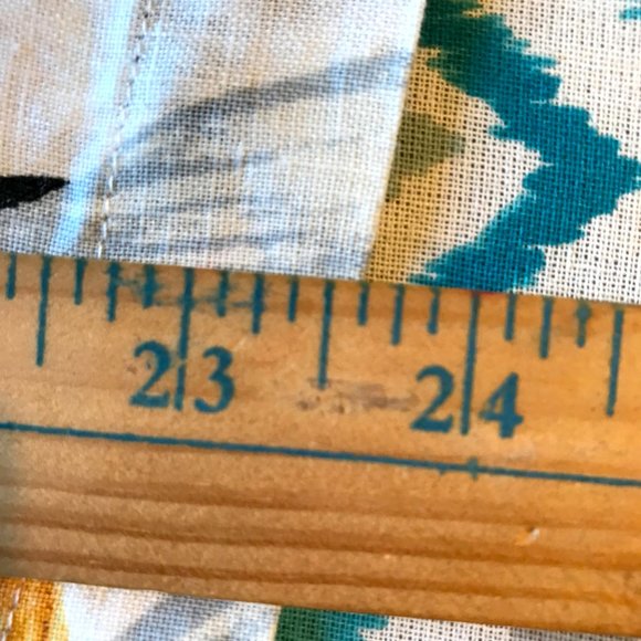 C&C CALIFORNIA 100% linen leaf print colorful shirt Size small Sleeveless - Picture 6 of 7